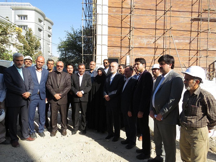بازدید رییس سازمان انرژی اتمی و رییس شورای مشهد از پروژه عمرانی مدرسه انرژی اتمی مشهد